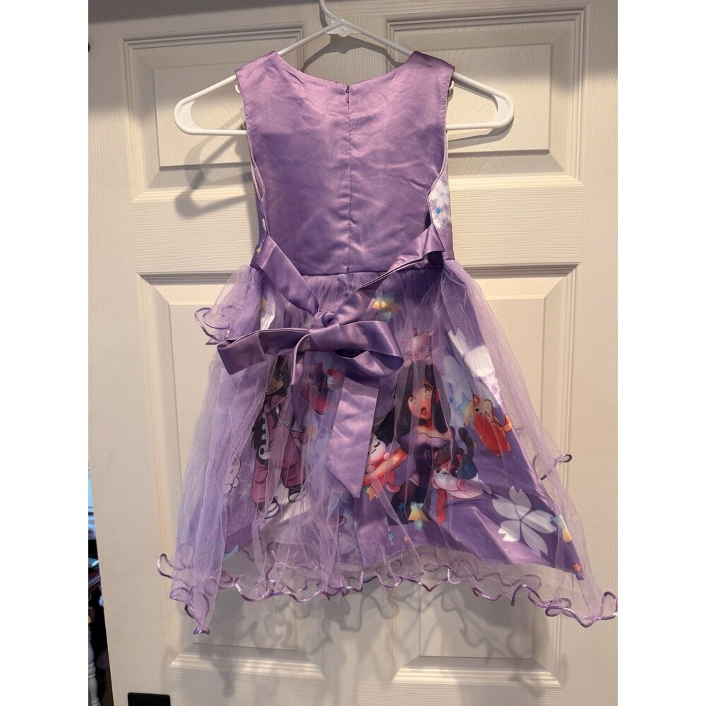 Girls Size 8/9Y Purple Graphic Fashion Dress - Picture 4 of 5